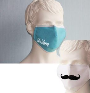 Maske mit Logo