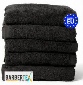 Friseurhandtuch schwarz 50 x 90 cm fleckenabweisend